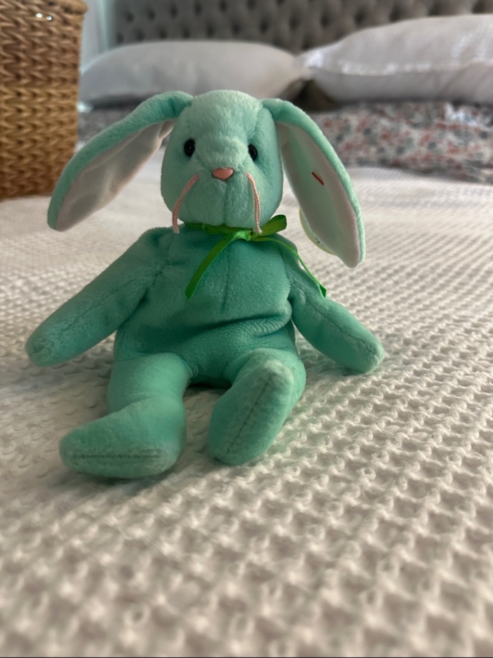 Vinyage Ty Mint Green Bunny Beanie- Hippity